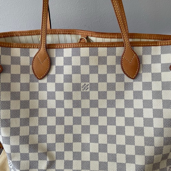 LOUIS VUITTON | NEVERFULL MM | DAMIER AZUR - Picture 10 of 10